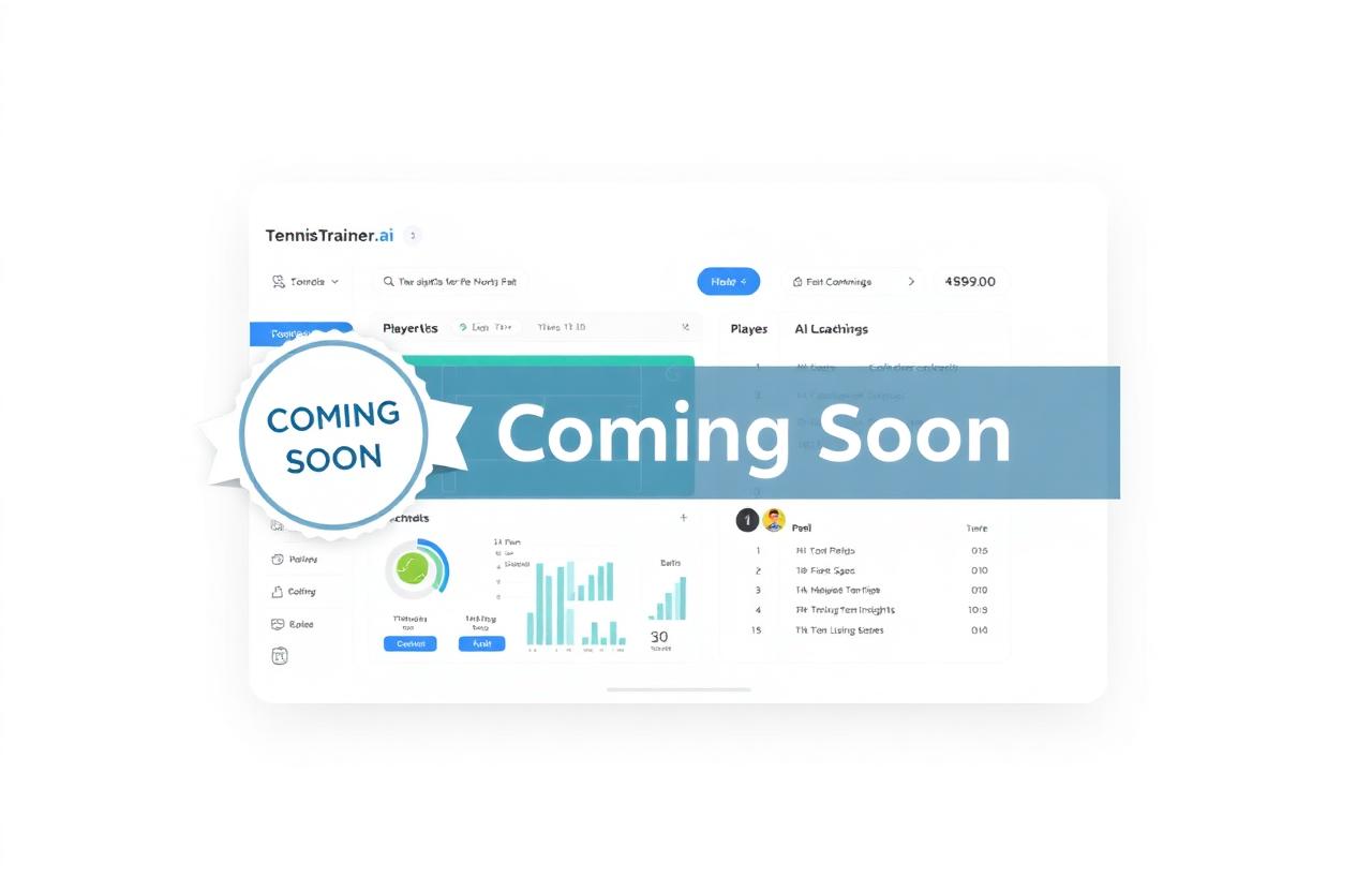 TennisTrainer.ai product screenshot